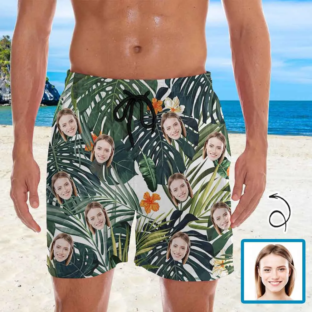 Personalized Swim Trunks Custom Face Men's Quick Dry Swim Shorts Beach Swimsuit Multiple Designs