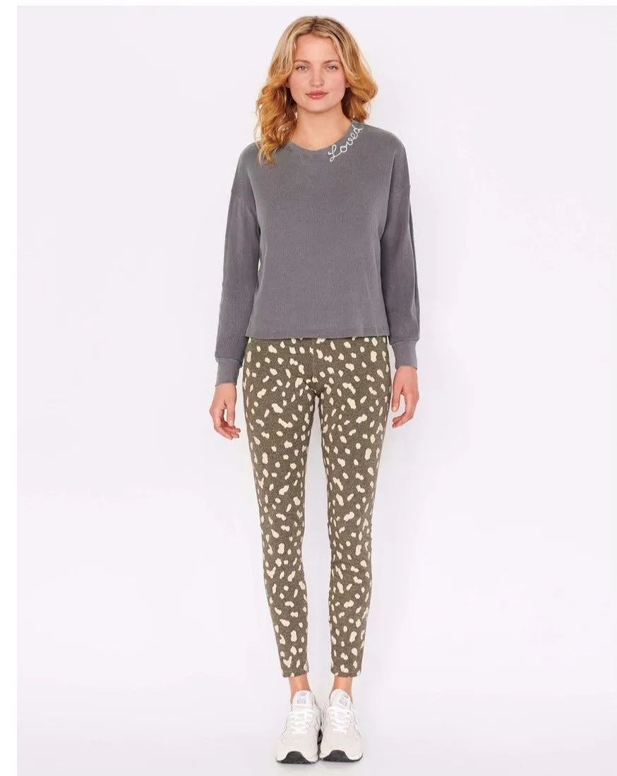 Sundry Loved Thermal Crewneck Top