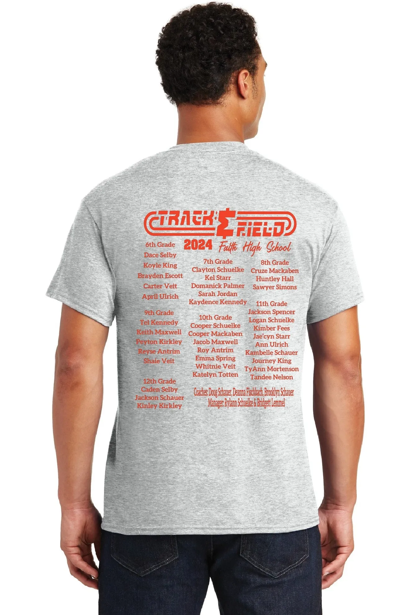 2024 Faith Longhorn Track & Field Shirts