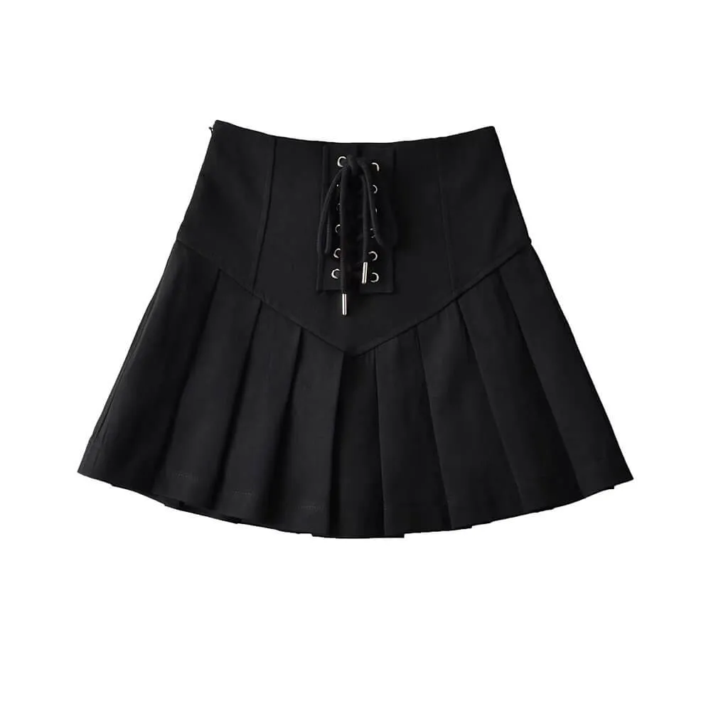 High waisted Spicy Girls College style pleated skirt BY9130