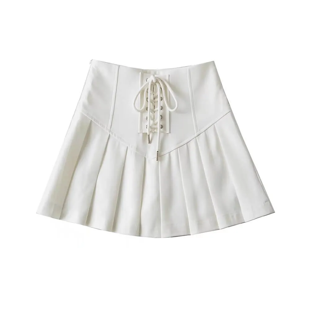 High waisted Spicy Girls College style pleated skirt BY9130