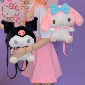 JAPANESE CUTE CARTOON KUROMI PLUSH BACKPACK BY70118