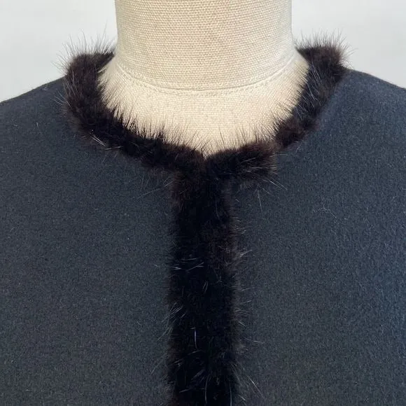 OscarDeLa Renta Black with Mink Trim Vintage Jacket