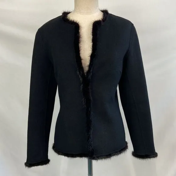 OscarDeLa Renta Black with Mink Trim Vintage Jacket