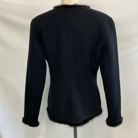 OscarDeLa Renta Black with Mink Trim Vintage Jacket