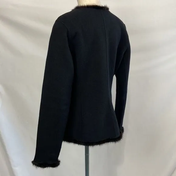 OscarDeLa Renta Black with Mink Trim Vintage Jacket