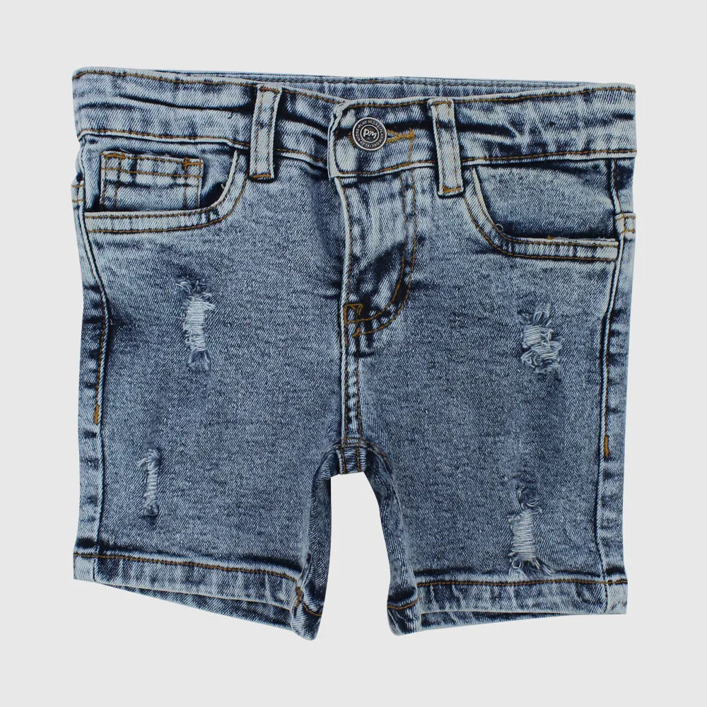 Ripped Blue Jean Shorts