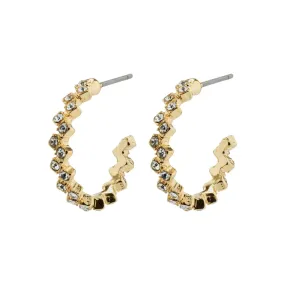 Jolene Gold Plated Crystal Hoops