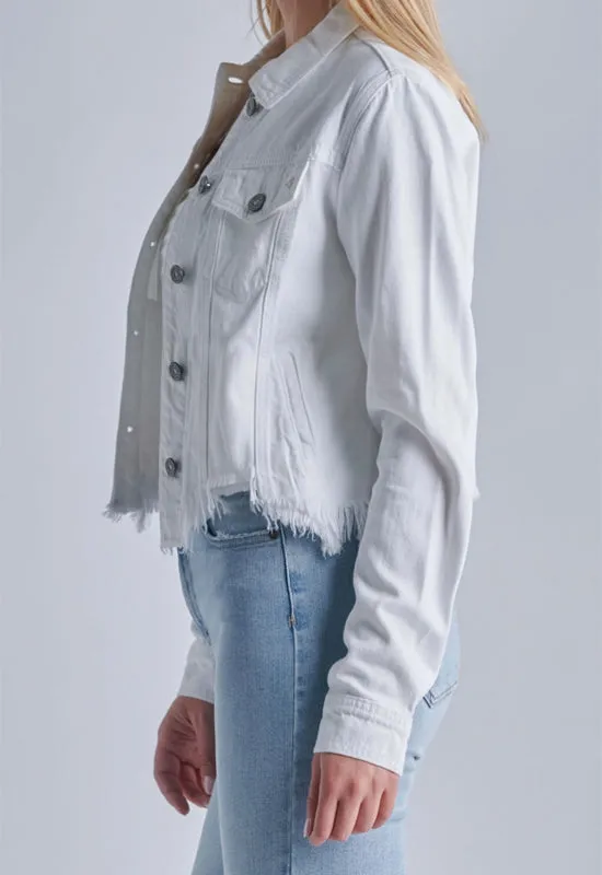 Hidden - Regular Fitted Denim Jacket White