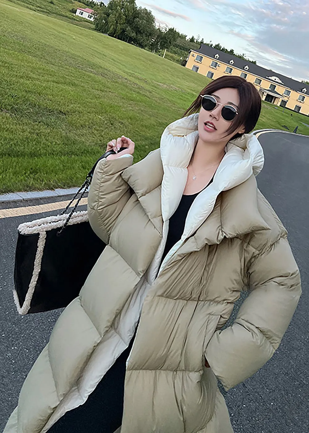 Shirley Oversize Hooded Long Down Puffer Coat