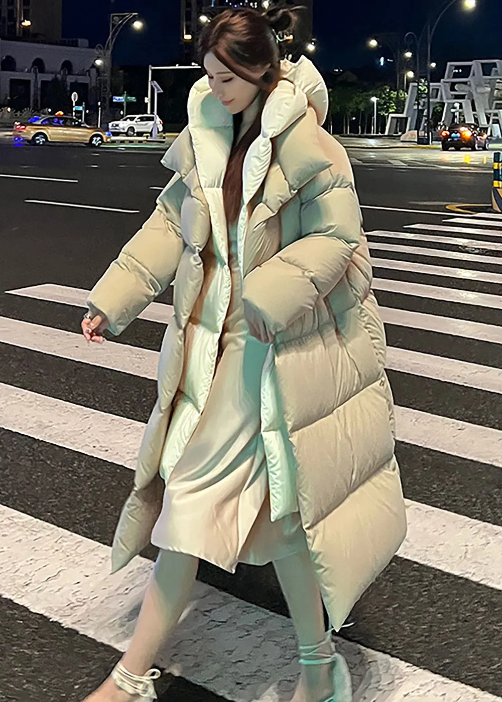 Shirley Oversize Hooded Long Down Puffer Coat