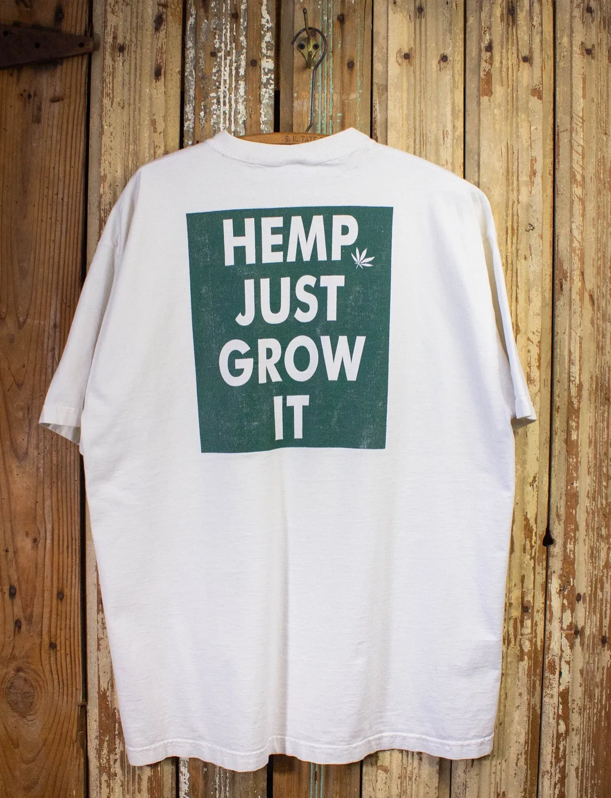 Vintage Hempopotamus Graphic T Shirt 90s White XL