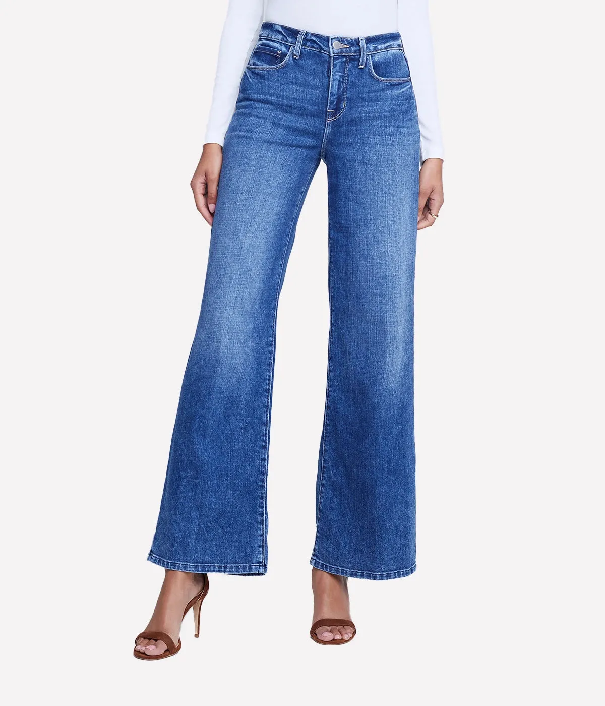 Alicent High Rise Wide Leg Jean in Wilcox