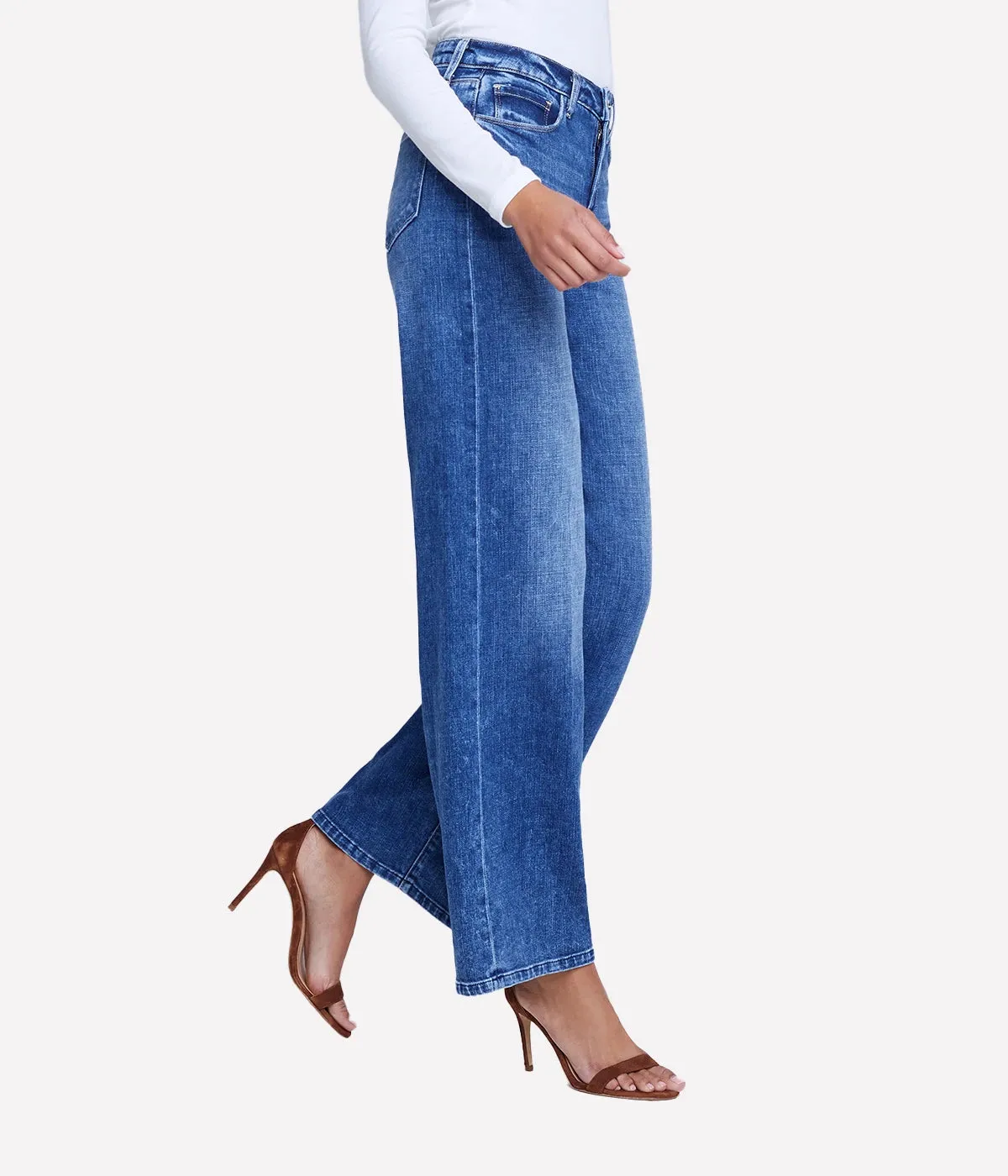 Alicent High Rise Wide Leg Jean in Wilcox