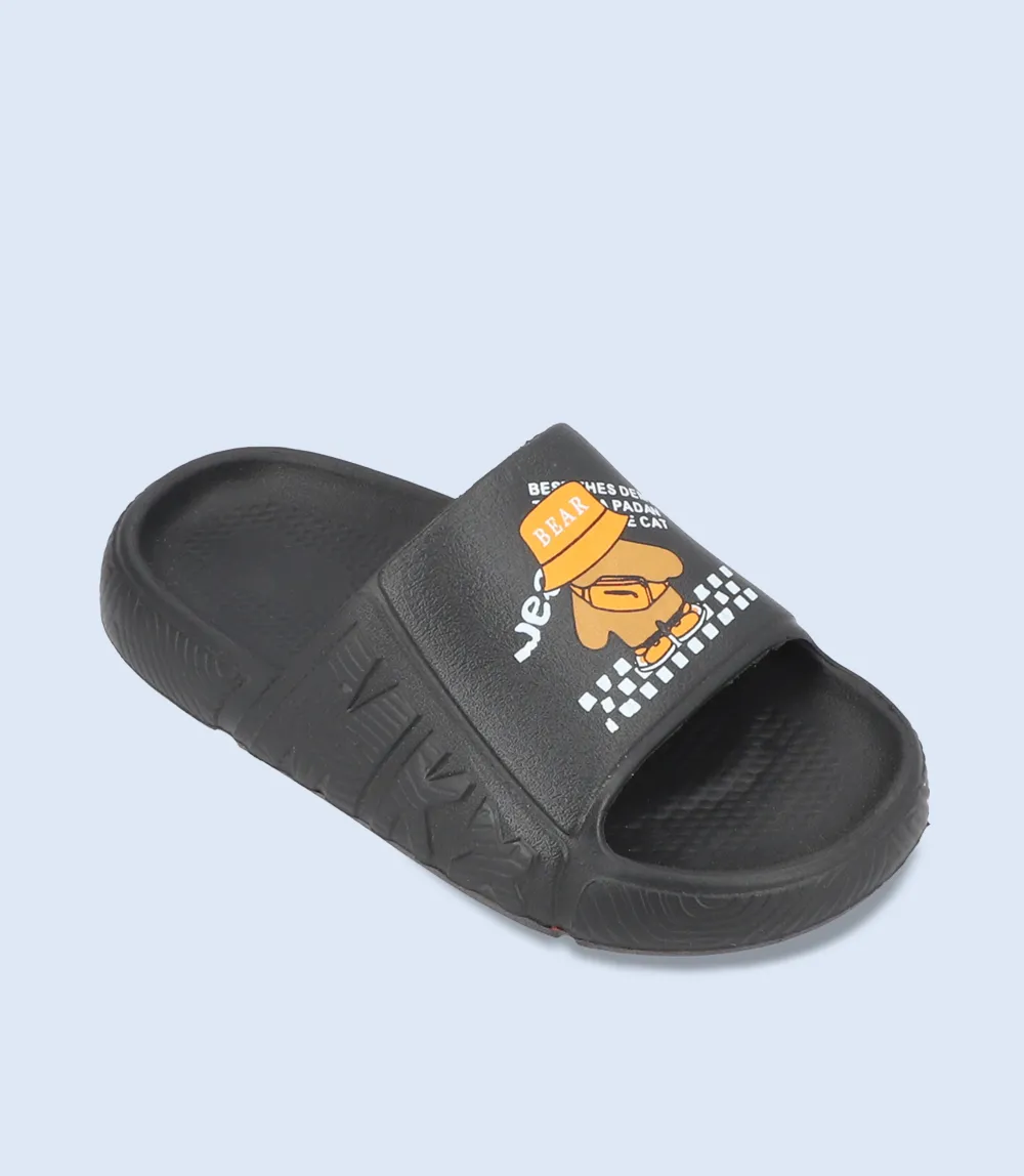 KB0056-BLACK-Boys Casual Slipper