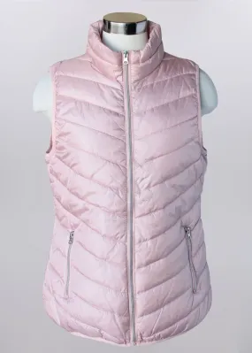 Keren Hart' Women's Nylon Quilted Vest - Blush (Ext. Sizes)