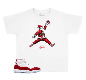 Kids Varsity Red 11 Shirt - Air Santa - White