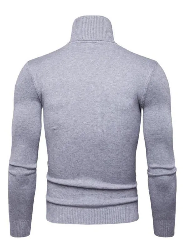 Wool Thick Knitted Turtleneck Men Sweater