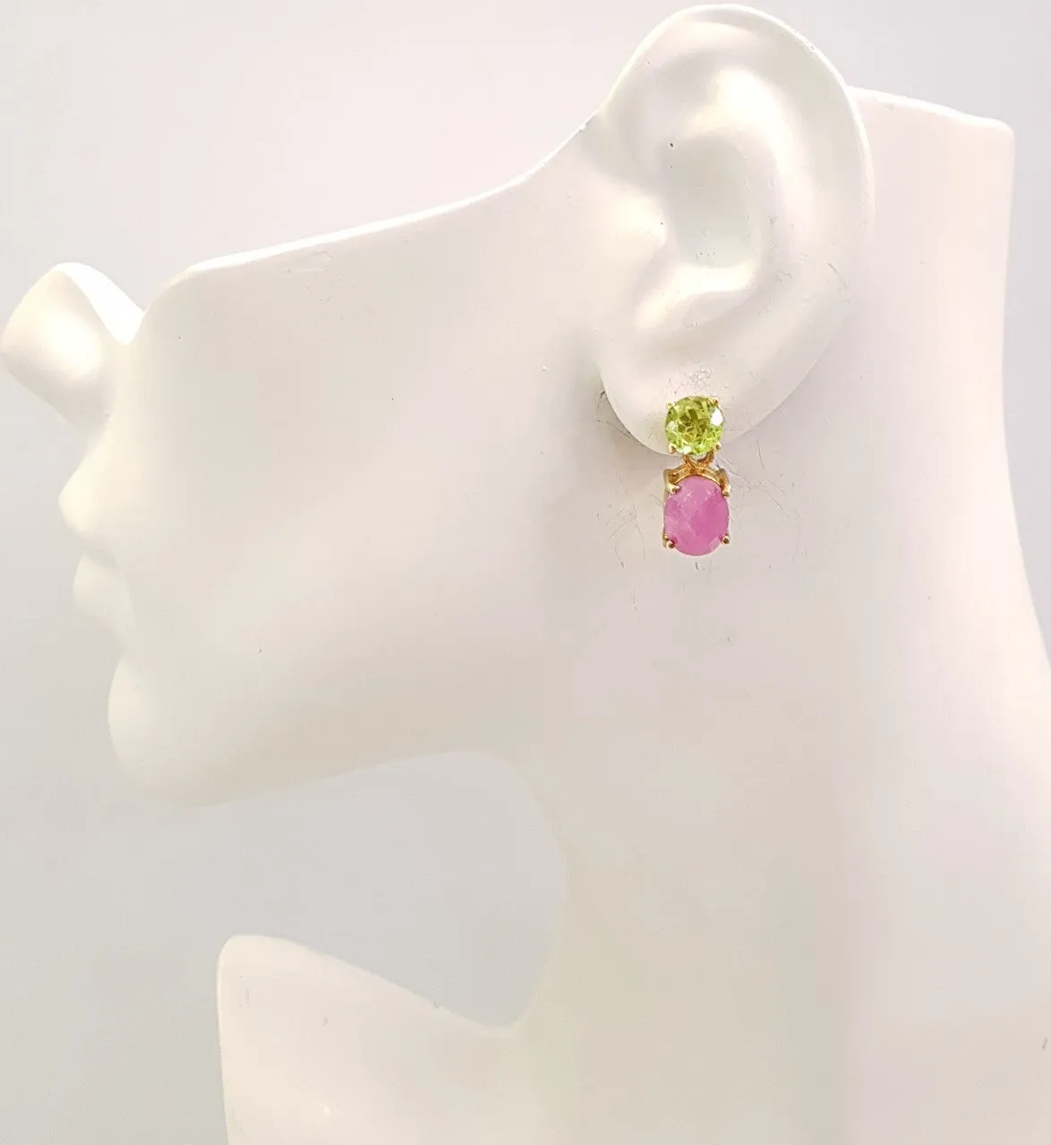 Peridot & Ruby Separates Earrings