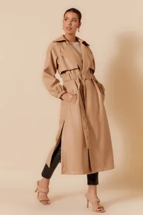 Leather Look Trench