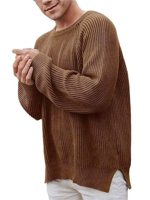 Oversize Loose Men Crew Neck Sweater