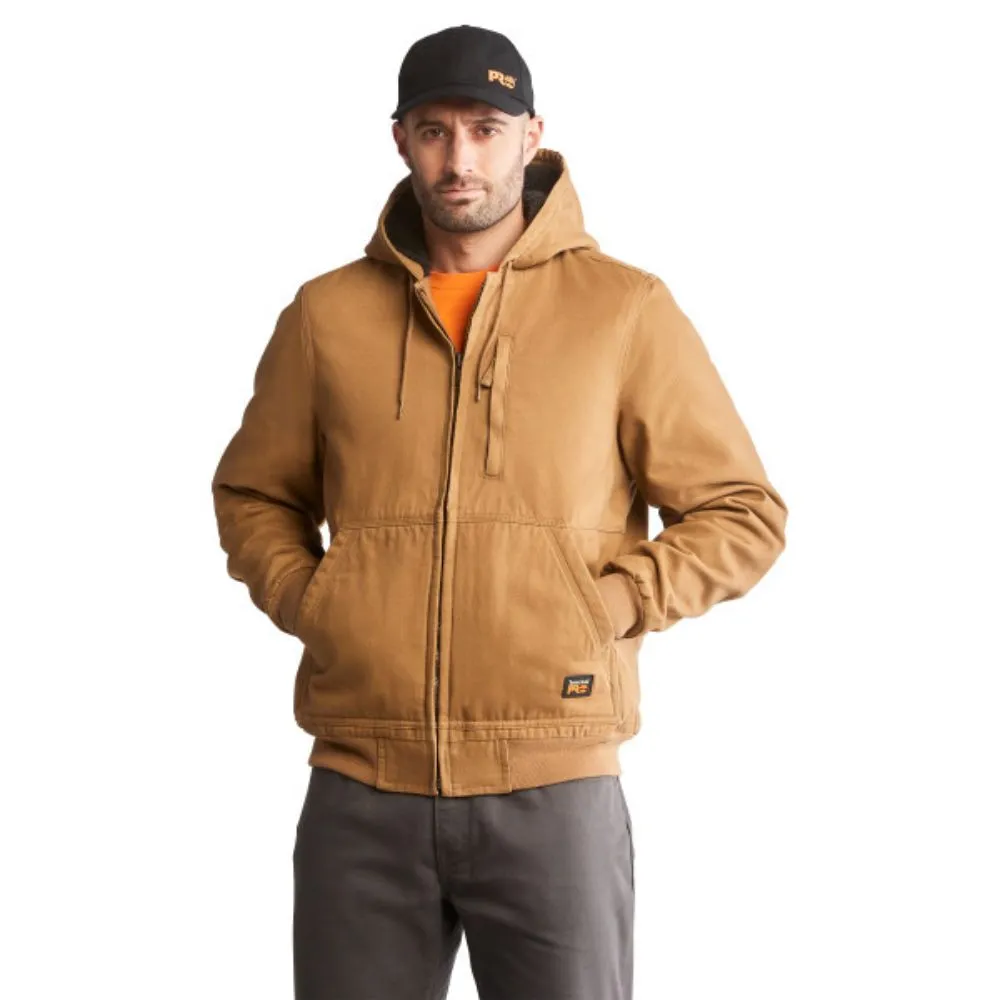 Timberland PRO Men's Gritman Lined Canvas Hooded Jacket - Dark Wheat TB0A1VB4D02