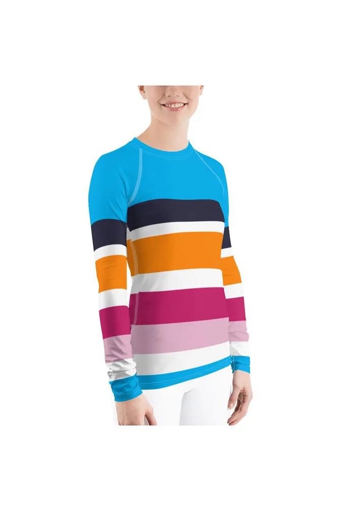 Striped Women's Rash Guard