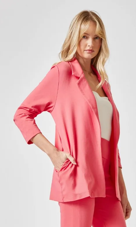 Magic 3/4 Sleeve Blazer - Spring Strawberry