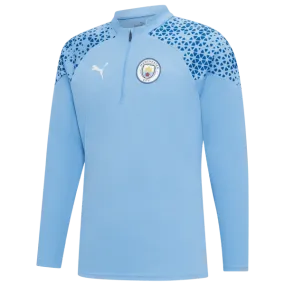 Manchester City 1/4 Zip Adults Home Training Top - 23/24