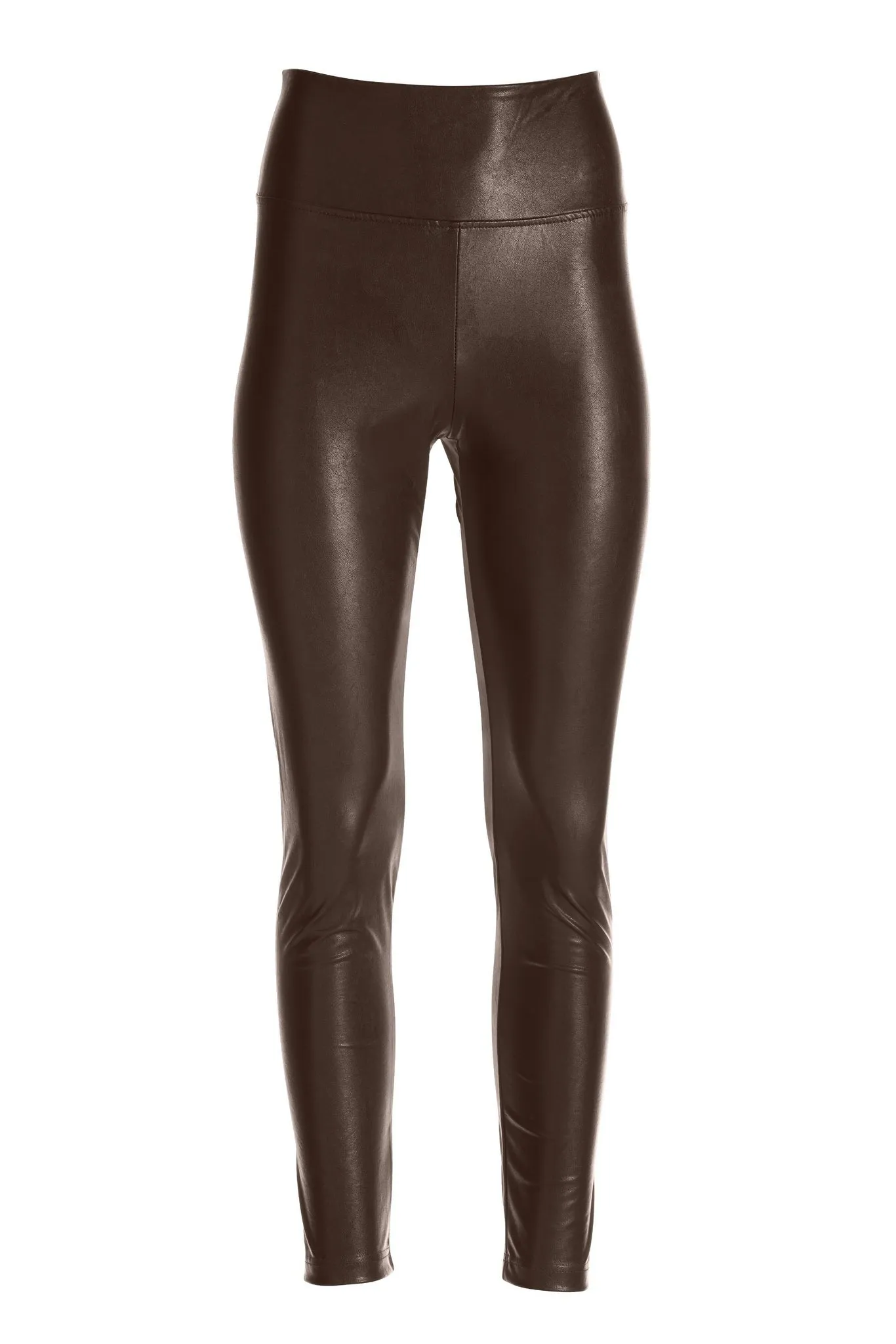 Aspen Faux Leather Pull On Legging Chocolate Torte