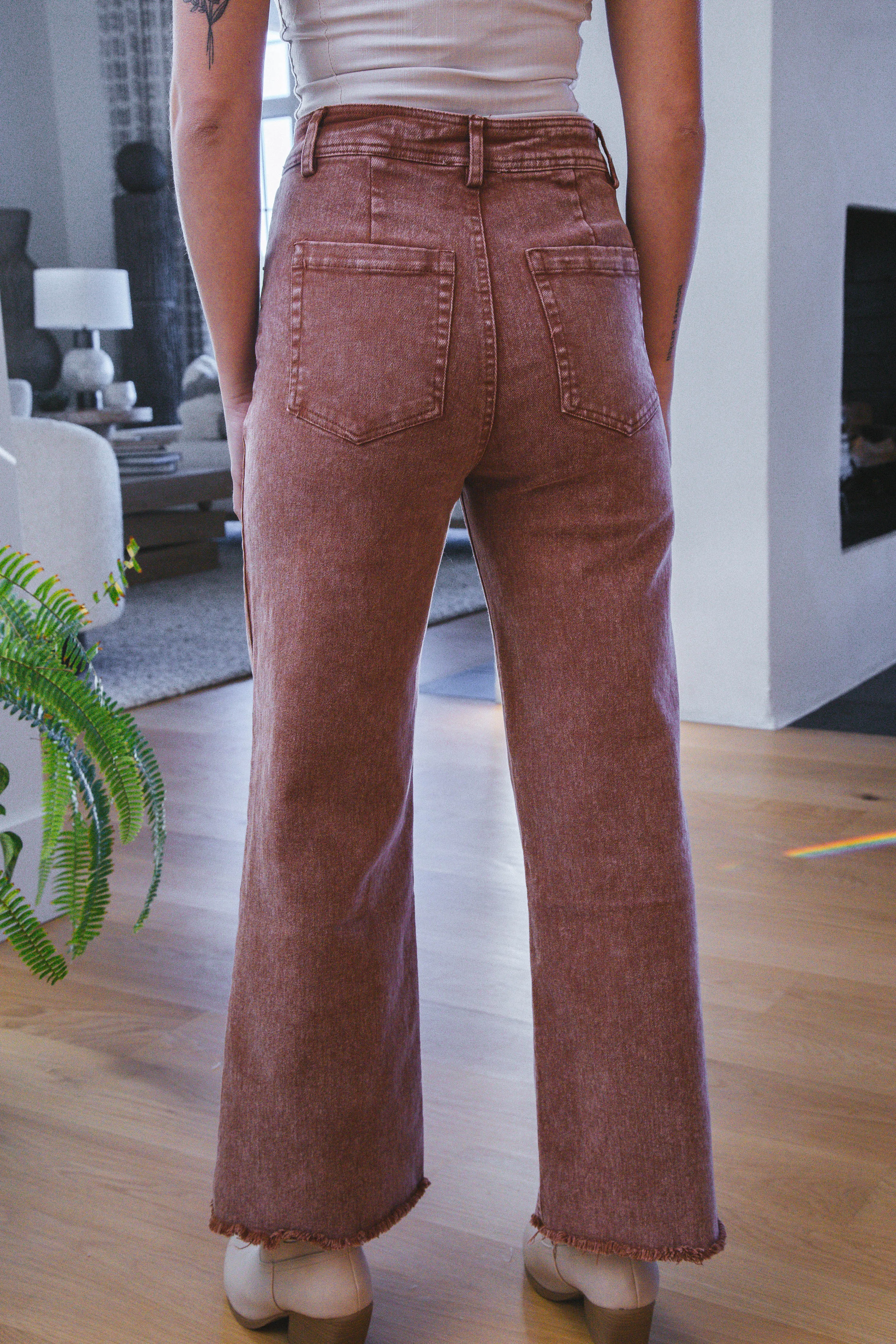 Kamari Washed Denim Jean, Rust