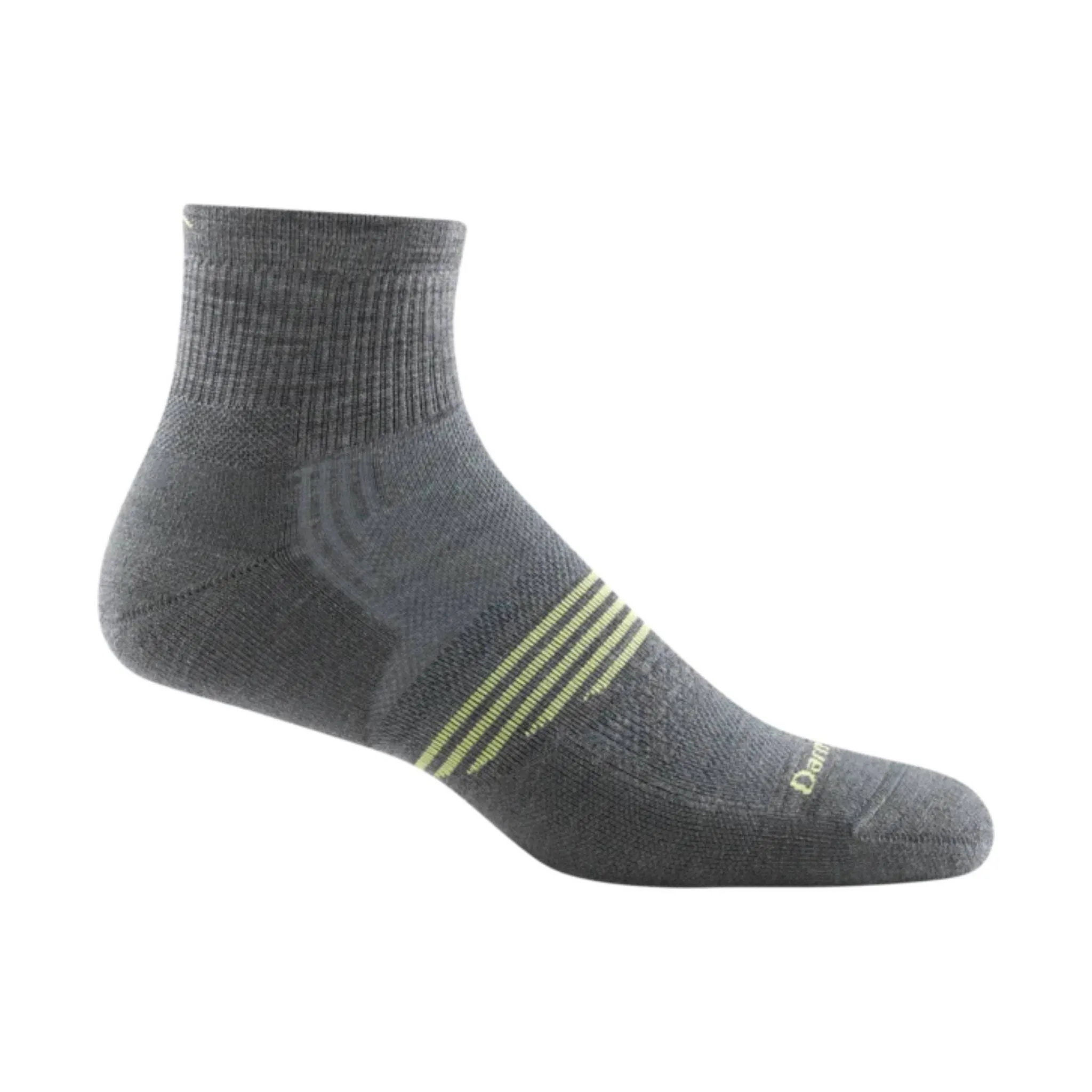 Darn Tough Vermont Men's Element Quarter Lightweight With Cushion Sock - Grey