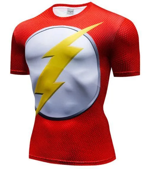 The Flash 'Classic' Premium Compression Short Sleeve Rashguard