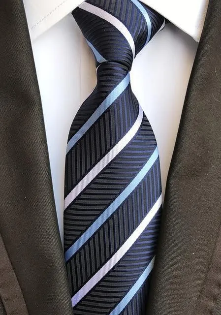 Luxury Silk Necktie, Striped, Plaid