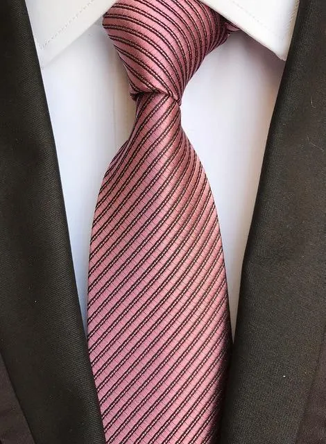 Luxury Silk Necktie, Striped, Plaid