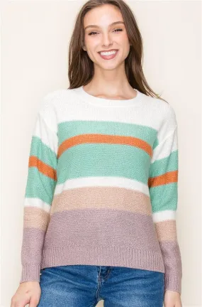 Mint/Mocha Colorblock Sweater