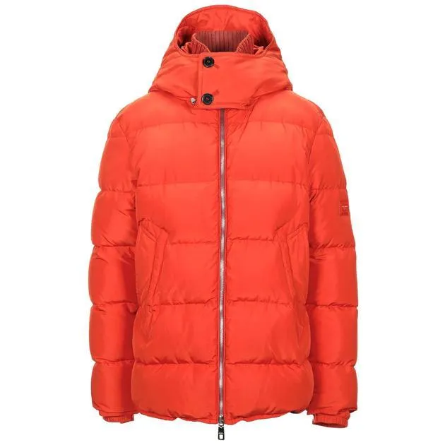 DOLCE & GABANNA Orange Hooded Down Jacket