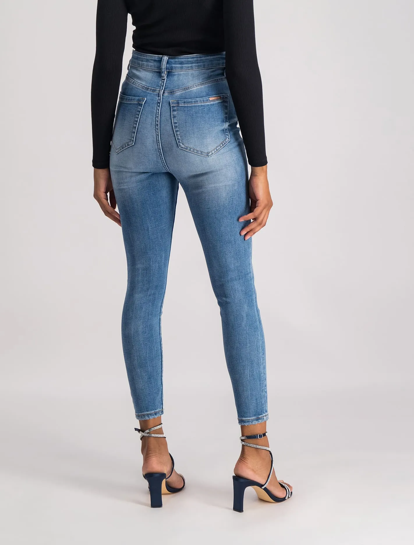 Mila Cropped High-Rise Skinny Jeans