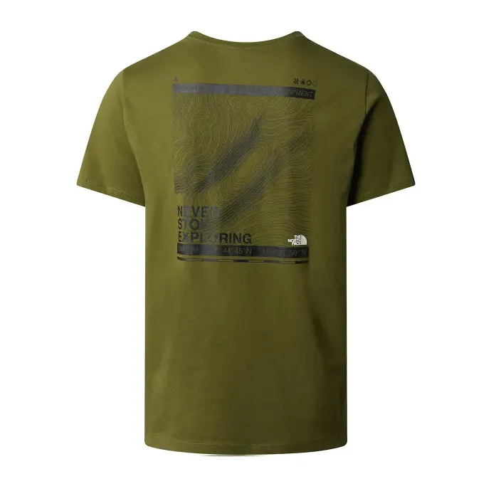 The North Face men's short sleeve t-shirt Foundation Mountain NF0A8830PIB olive green