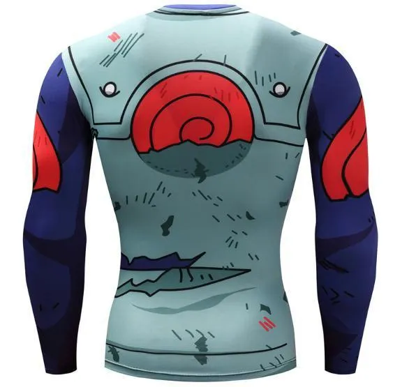 Naruto Kakashi 'Battle Damaged Armor' Long Sleeve Compression Rash Guard