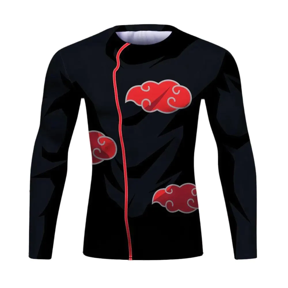 Naruto 'Akatsuki' Elite Long Sleeve Compression Rash Guard Set