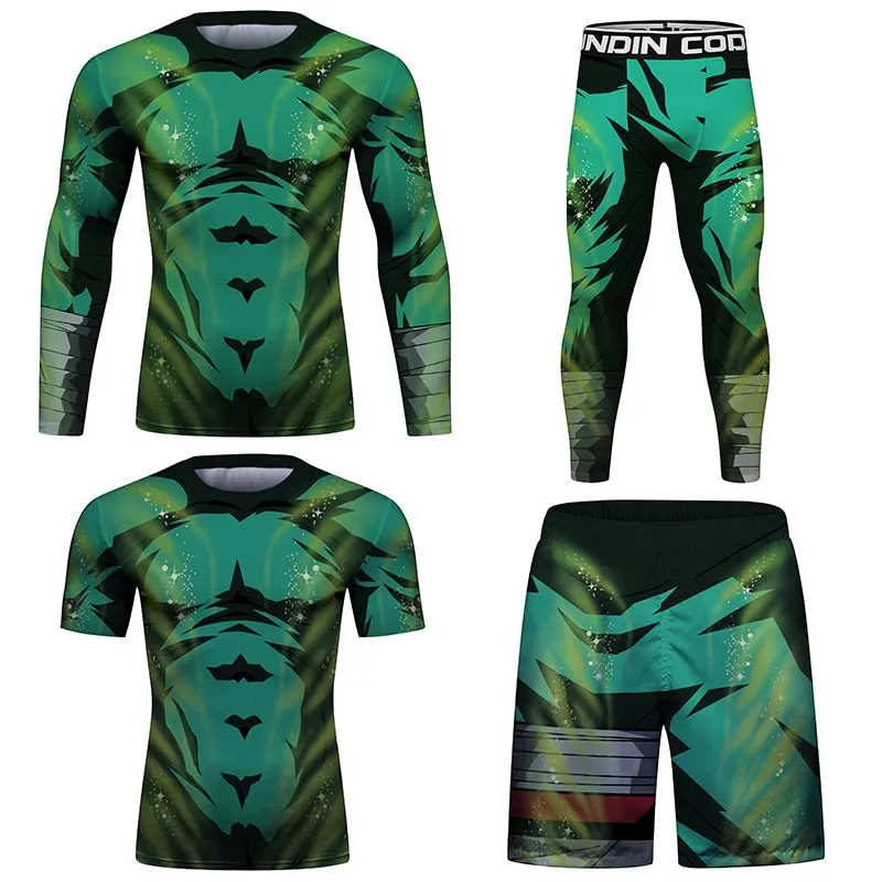 Naruto 'Rock Lee | 2.0' Elite Four Piece Compression Rash Guard Fight Set