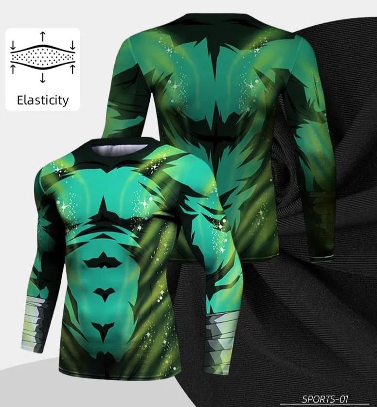 Naruto 'Rock Lee | 2.0' Elite Four Piece Compression Rash Guard Fight Set