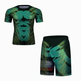 Rock Lee 2.0 Elite Short Compression Rash Guard Set - Premium Performance Gear