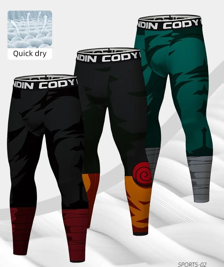 Naruto 'Rock Lee | Dark' Elite Four Piece Compression Rash Guard Fight Set