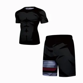 Naruto 'Rock Lee | Dark' Elite Short Compression Rash Guard Set