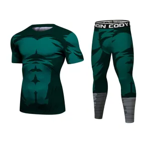 Naruto 'Rock Lee ' Elite Short Sleeve Compression Rash Guard Set