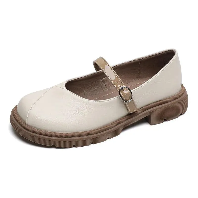 Leather Loafers: W-1622-3 Women's Trendy Casual Shoes Pumps