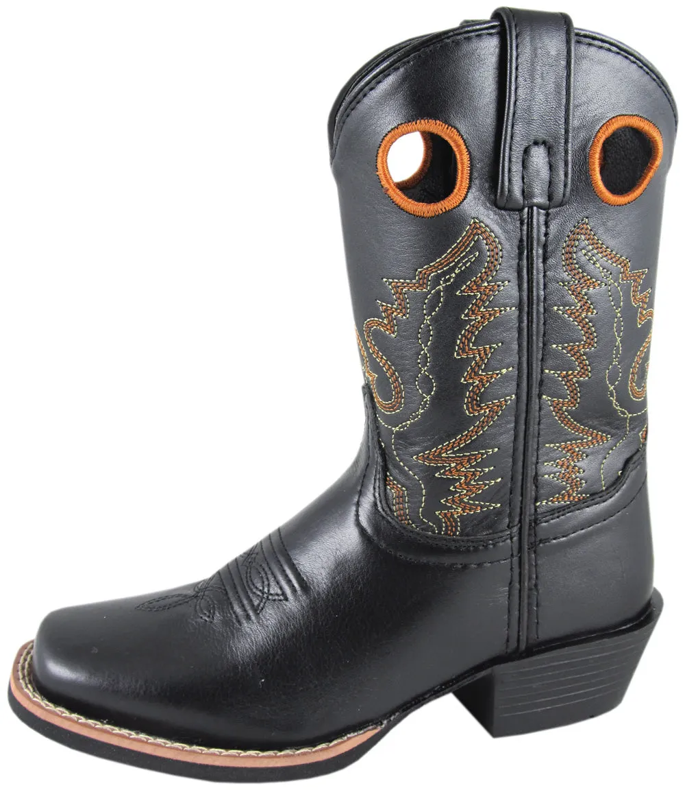 'Smoky Mountain' Children's Western Square Toe - Black