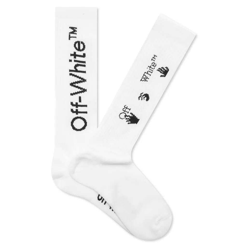 Swimming Man Socks - White/Black